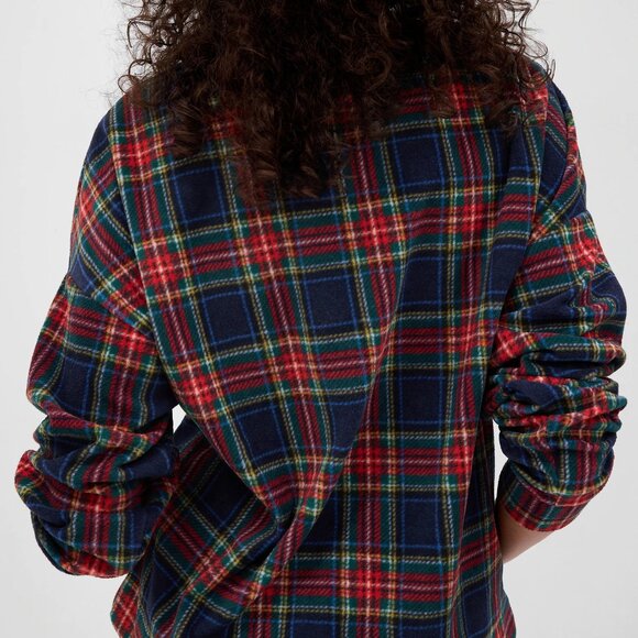 Gap plaid microfleece pj/lounge top - Picture 3 of 10